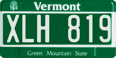 VT license plate XLH819