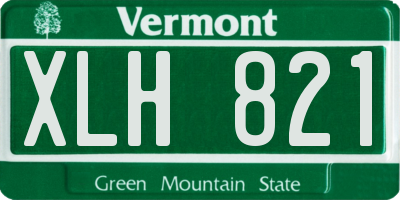 VT license plate XLH821