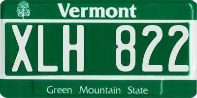 VT license plate XLH822
