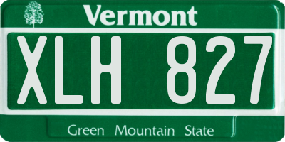 VT license plate XLH827