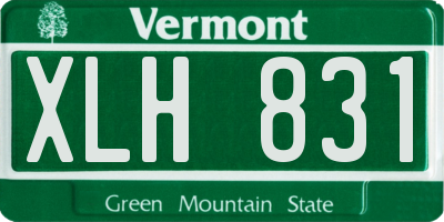 VT license plate XLH831
