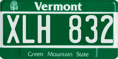 VT license plate XLH832