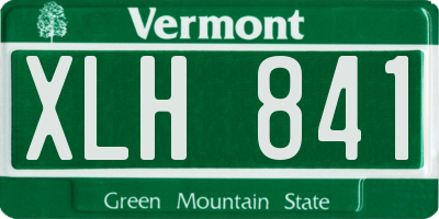VT license plate XLH841