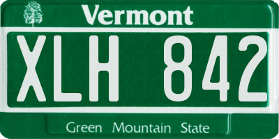 VT license plate XLH842