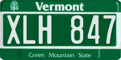 VT license plate XLH847