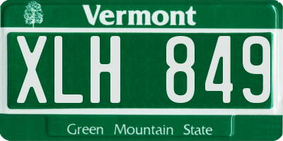VT license plate XLH849