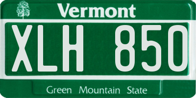 VT license plate XLH850