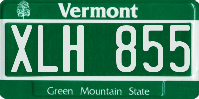 VT license plate XLH855
