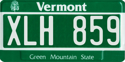 VT license plate XLH859