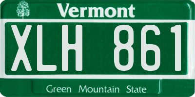 VT license plate XLH861