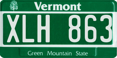 VT license plate XLH863