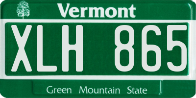 VT license plate XLH865