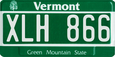 VT license plate XLH866