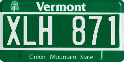 VT license plate XLH871