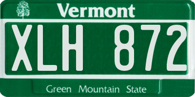 VT license plate XLH872