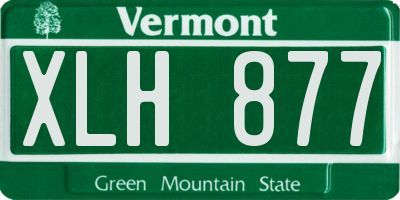 VT license plate XLH877