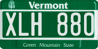 VT license plate XLH880