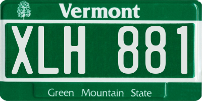VT license plate XLH881