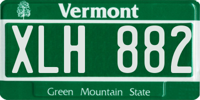 VT license plate XLH882