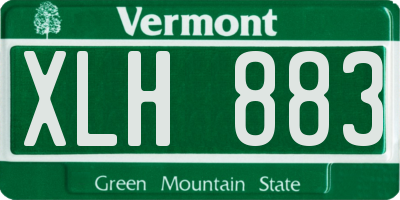 VT license plate XLH883