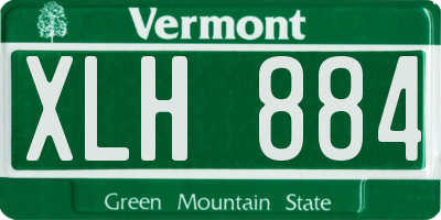 VT license plate XLH884