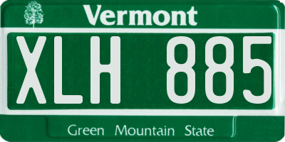 VT license plate XLH885