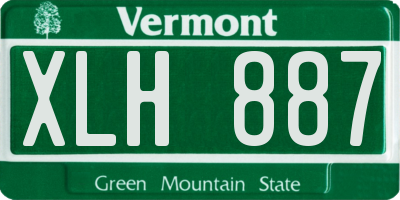 VT license plate XLH887