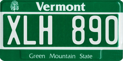 VT license plate XLH890