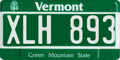 VT license plate XLH893