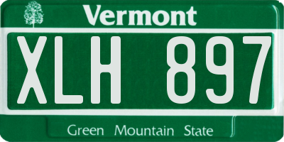 VT license plate XLH897