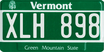 VT license plate XLH898