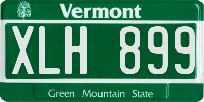 VT license plate XLH899