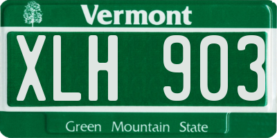 VT license plate XLH903