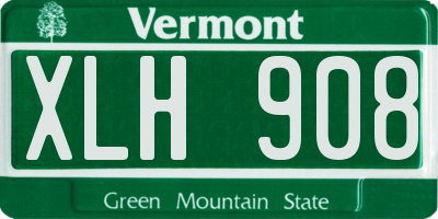 VT license plate XLH908