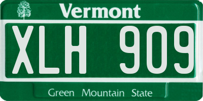VT license plate XLH909