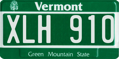 VT license plate XLH910