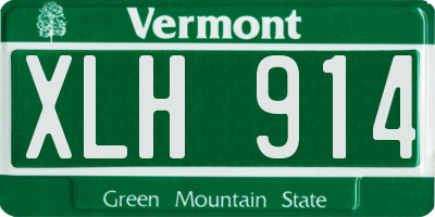 VT license plate XLH914