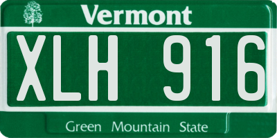 VT license plate XLH916