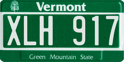 VT license plate XLH917