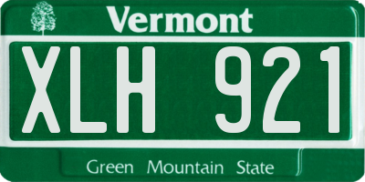 VT license plate XLH921