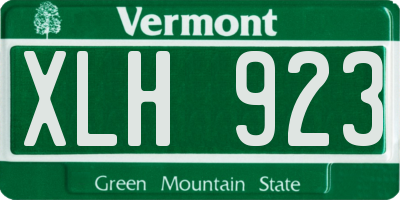 VT license plate XLH923