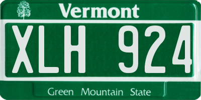 VT license plate XLH924