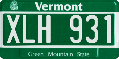 VT license plate XLH931