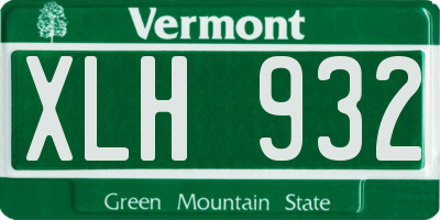 VT license plate XLH932