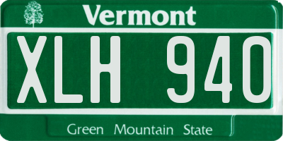 VT license plate XLH940
