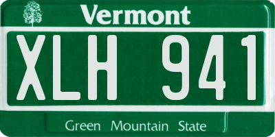 VT license plate XLH941