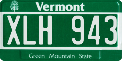 VT license plate XLH943