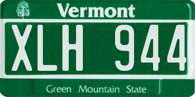 VT license plate XLH944