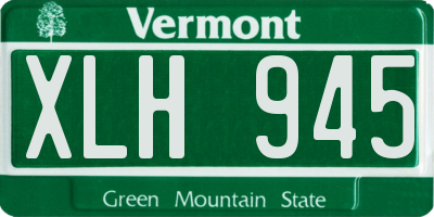VT license plate XLH945