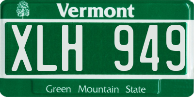 VT license plate XLH949